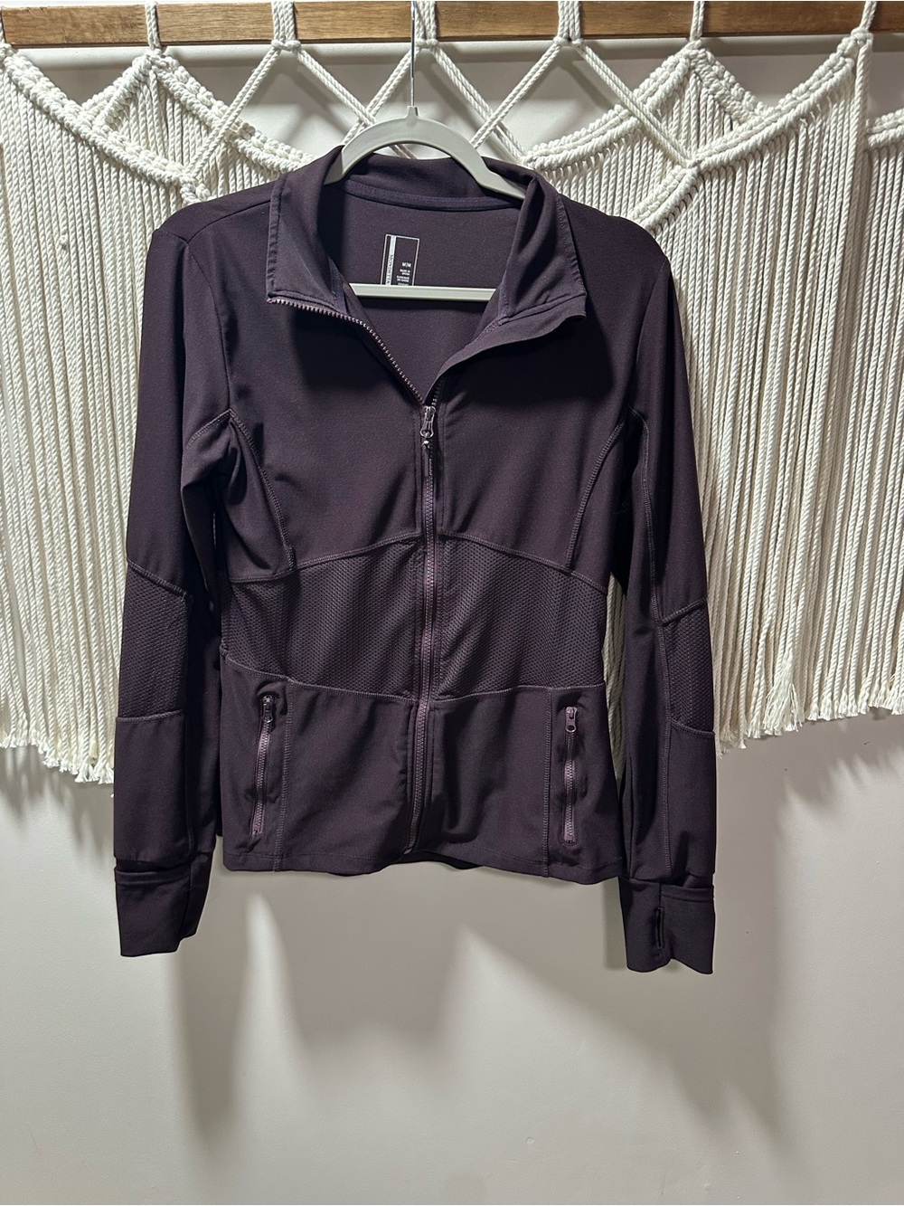 Mondetta Plum Full-Zip Utility Jacket
